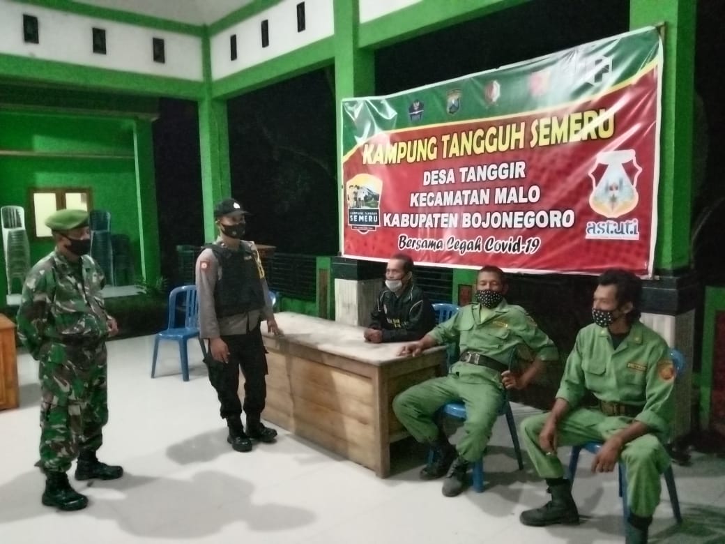 Tim Gugus Desa Tanggir Patroli Jam Malam